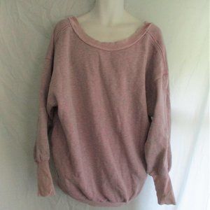 NEW FREE PEOPLE Throw-back Sweatshirt Top Coverup Jacket S/P LILAC PURPLE